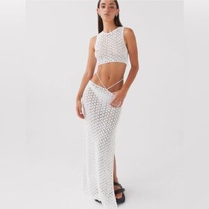 Peppermayo Mabel Bay Crochet Crop Top & Maxi Skirt
